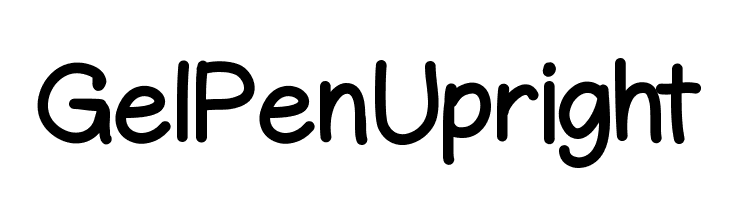 GelPenUpright Font
