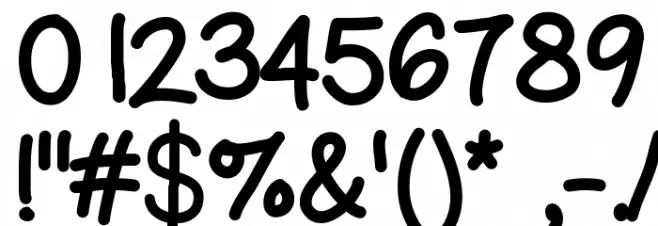 GelPenUpright Font OTHER CHARS