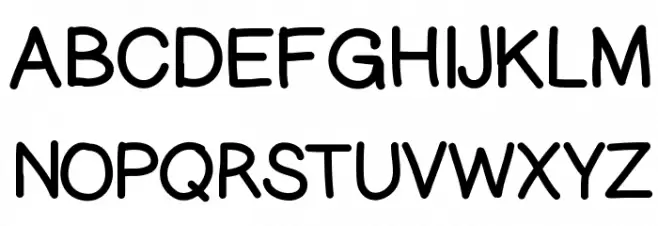GelPenUpright フォント 大文字