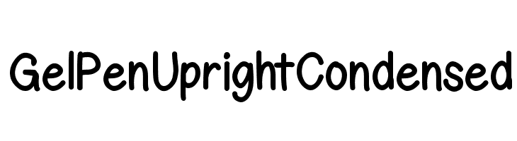 GelPenUprightCondensed  免费字体下载