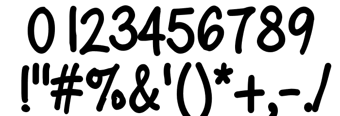 GelPenUprightCondensed Font OTHER CHARS