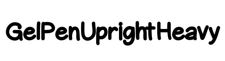 GelPenUprightHeavy Font
