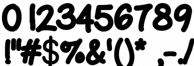 GelPenUprightHeavy Font OTHER CHARS