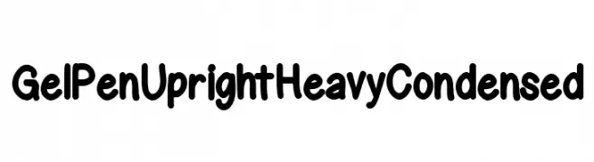 GelPenUprightHeavyCondensed  Fuentes Gratis Descargar