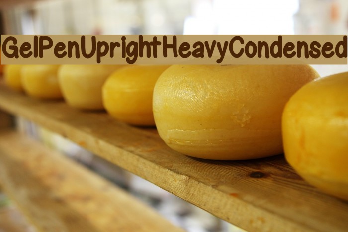 GelPenUprightHeavyCondensed Font examples
