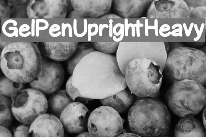 GelPenUprightHeavy Font examples