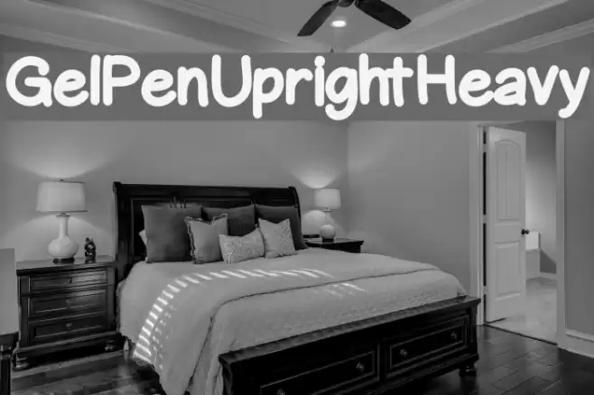 GelPenUprightHeavy Font examples