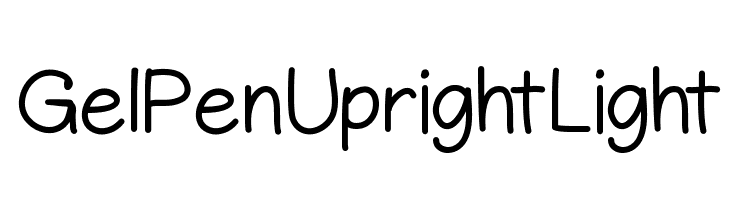 GelPenUprightLight Font