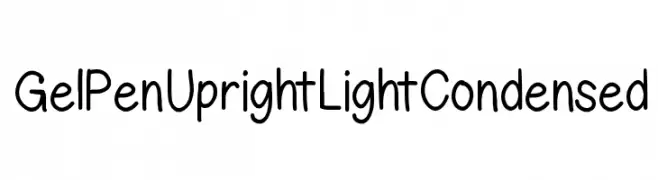GelPenUprightLightCondensed  Fuentes Gratis Descargar