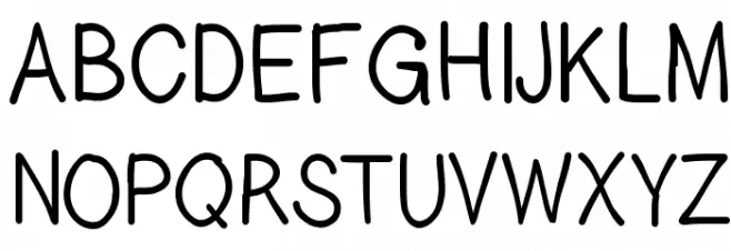 GelPenUprightLightCondensed फ़ॉन्ट अपरकेस