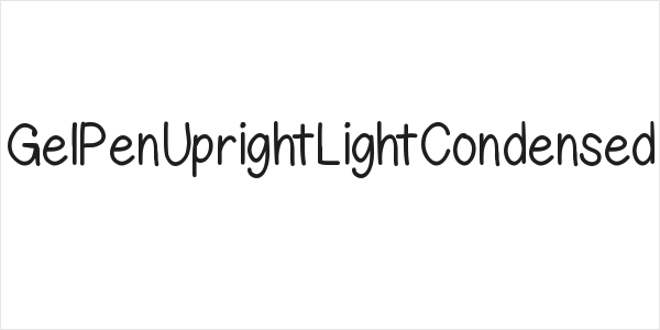 GelPenUprightLightCondensed Logo