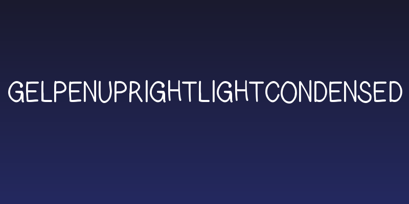 GelPenUprightLightCondensed Social Header