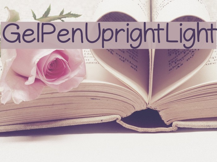GelPenUprightLight Font examples