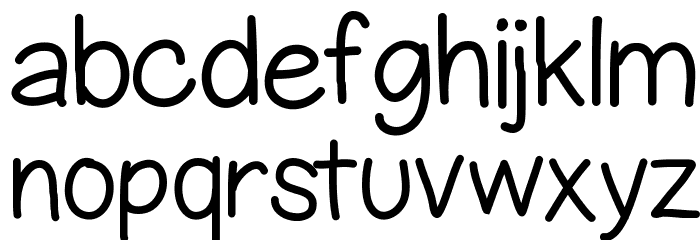 GelPenUprightLight Font LOWERCASE