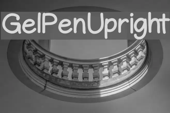 GelPenUpright Font examples