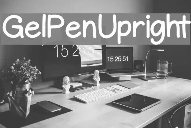 GelPenUpright Font examples