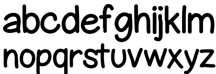 GelPenUpright Font LOWERCASE