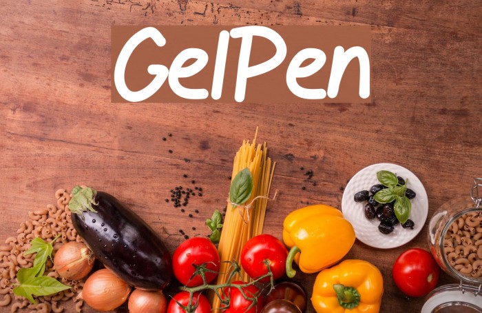 GelPen Font examples