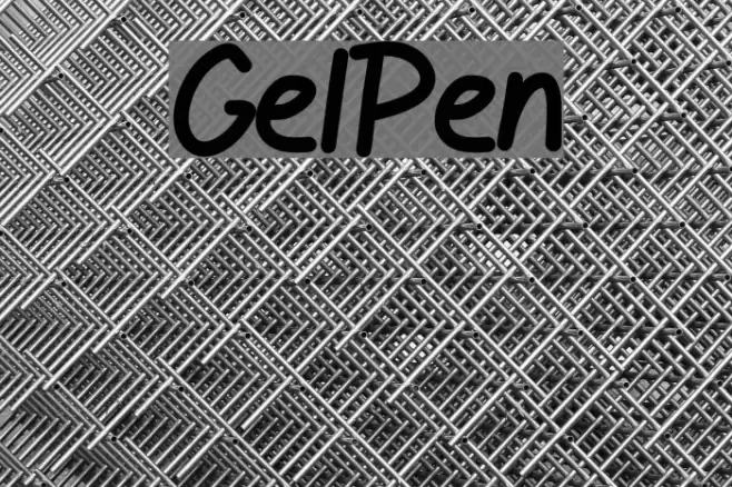 GelPen Font examples