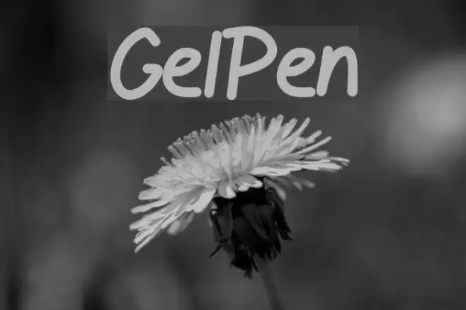 GelPen Font examples