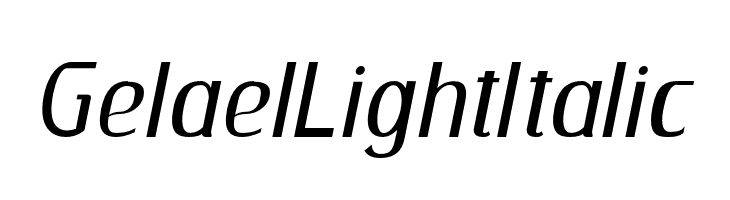 GelaelLightItalic  Free Fonts Download