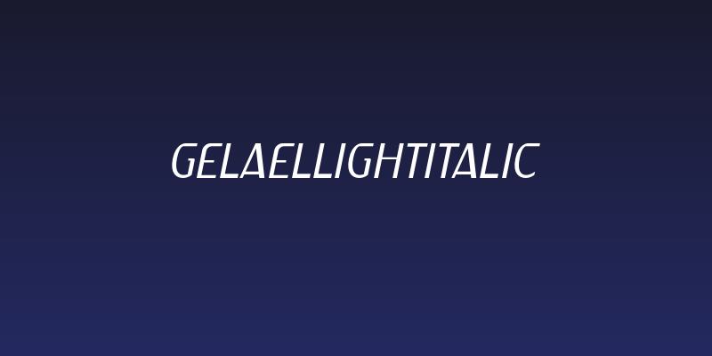 GelaelLightItalic Social Header
