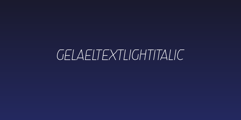 GelaelTextLightItalic Social Header