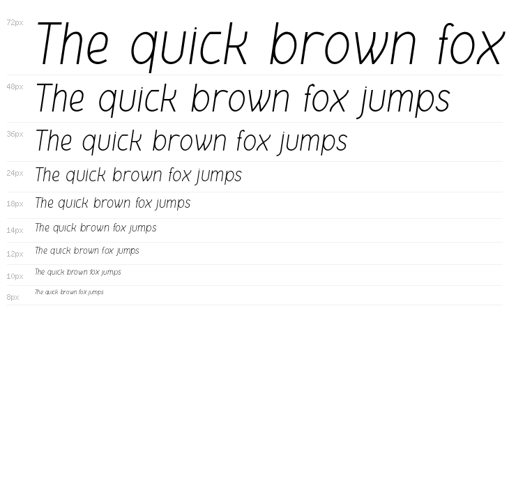 GelaelTextLightItalic Waterfall