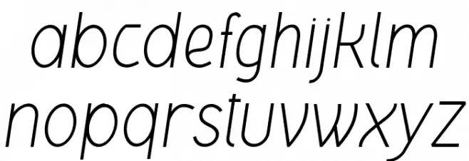 GelaelTextLightItalic フォント 小文字