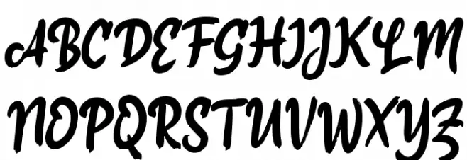 Gelang Script フォント 大文字
