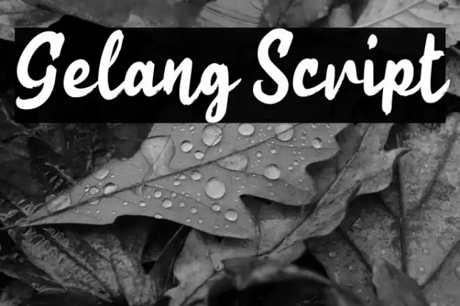 Gelang Script Font examples