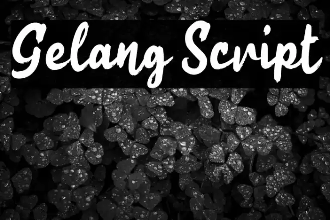 Gelang Script Font examples
