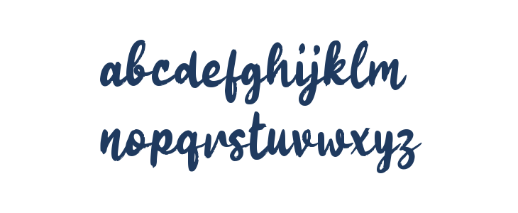 Gelang Script Lowercase