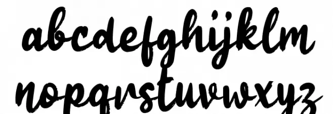 Gelang Script خط أحرف صغيرة