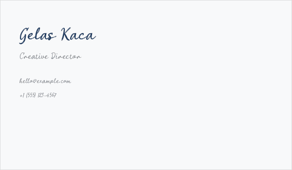 Gelas Kaca Business Card
