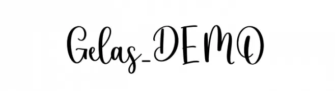 Gelas_DEMO  नि: शुल्क फ़ॉन्ट्स डाउनलोड