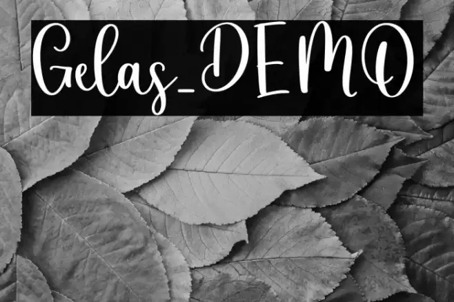 Gelas_DEMO 字体 examples