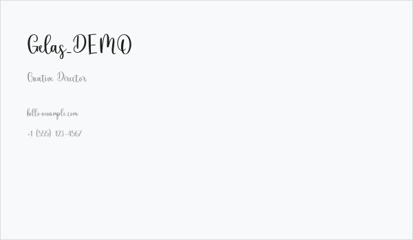 Gelas_DEMO Business Card