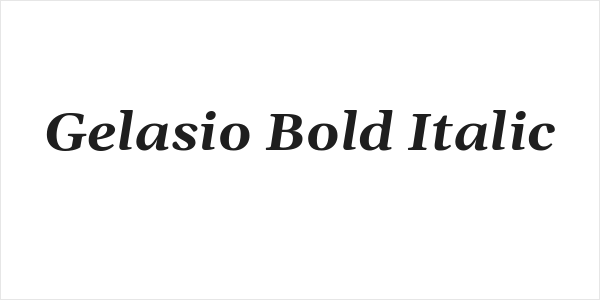 Gelasio Bold Italic Logo