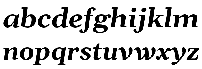 Gelasio Bold Italic Font LOWERCASE