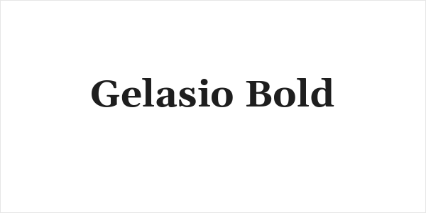 Gelasio Bold Logo