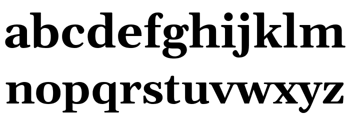 Gelasio Bold Font LOWERCASE