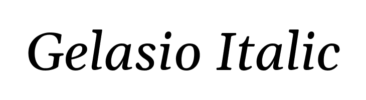 Gelasio Italic  नि: शुल्क फ़ॉन्ट्स डाउनलोड