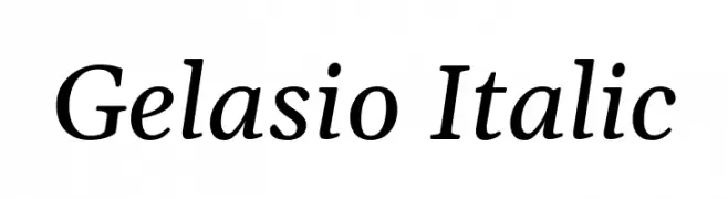 Gelasio Italic  Frei Schriftart Herunterladen