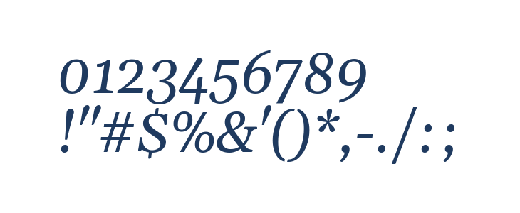 Gelasio Italic Other Characters