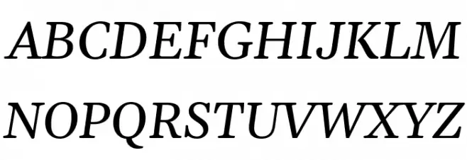 Gelasio Italic Fonte MAIÚSCULAS