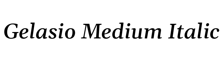 Gelasio Medium Italic  لخطوط تنزيل