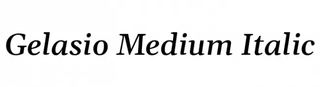 Gelasio Medium Italic  Frei Schriftart Herunterladen