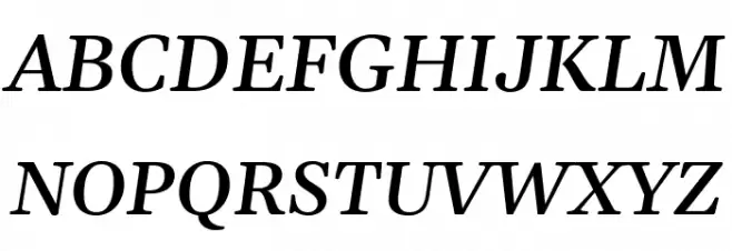 Gelasio Medium Italic 字体 大写