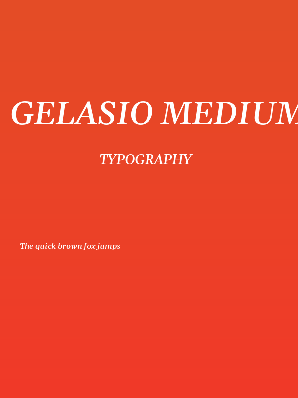 Gelasio Medium Italic Poster